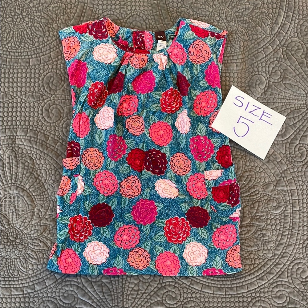 Tea Collection Colorful Floral Sleeveless Dress